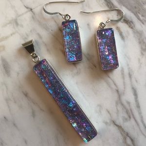Galaxy Earring and Pendant Set